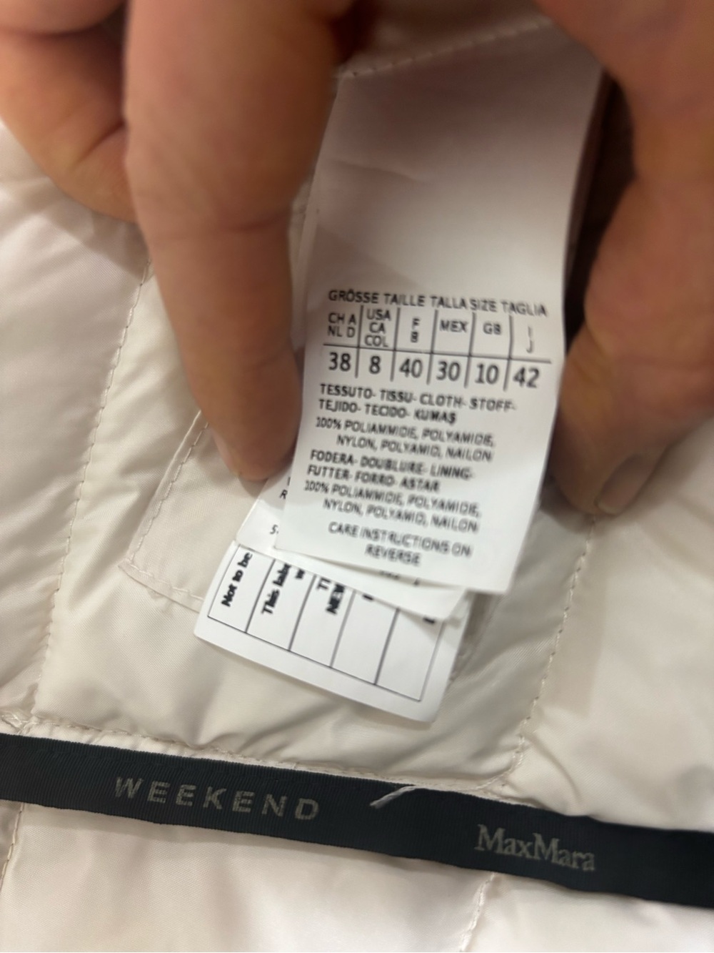 Weekend Max Mara Belted Down Puffer Coat – Size 38 / US 8 - Picture 7 of 8
